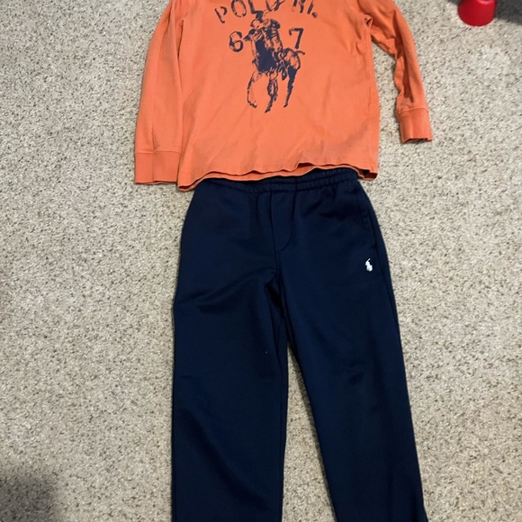Polo by Ralph Lauren Kids Orange and Navy Bottoms Set - Picture 1 of 5